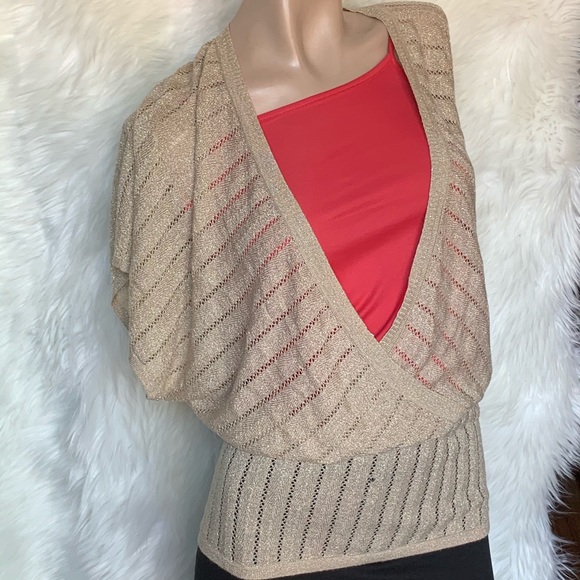 Express Gold Knit Top - Picture 2 of 9